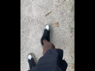 HIM - Hot Black Naturalist Pulls His Big Black Dick Out On A Busy Trail - EXHIBITION