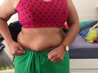 Indian Goddess Hira in Saree Blouse, Panty and Petticoat