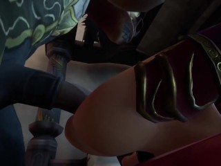 Redhead Elf takes Tauren Dick in the ass | Warcraft Parody