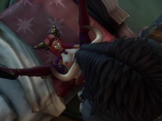 Redhead Elf takes Tauren Dick in the ass | Warcraft Parody