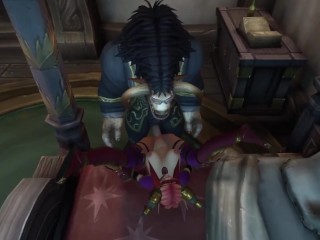 Redhead Elf takes Tauren Dick in the ass | Warcraft Parody