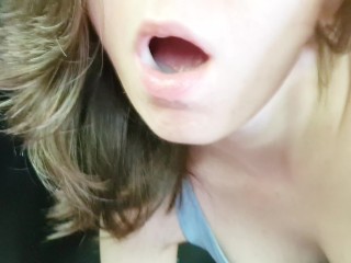 Hot Blowjob And Swallowing Cum In A Car!