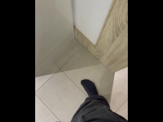 german teen gets horny in bathroom while friends are waiting for him