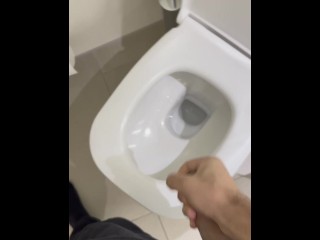 german teen gets horny in bathroom while friends are waiting for him