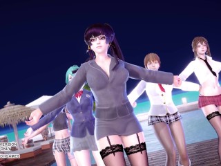 [MMD] 2 Phut Hon Sexy Dance Marie Rose Tamaki Misaki Kasumi Nyotengu Doa Uncensored Hentai