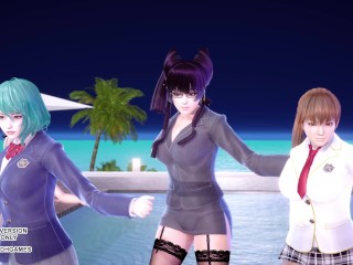 [MMD] 2 Phut Hon Sexy Dance Marie Rose Tamaki Misaki Kasumi Nyotengu Doa Uncensored Hentai