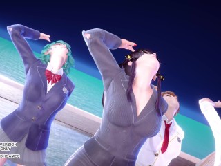 [MMD] 2 Phut Hon Sexy Dance Marie Rose Tamaki Misaki Kasumi Nyotengu Doa Uncensored Hentai