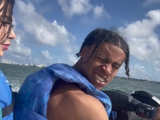 lil d klaps Valerie kay on a jetski