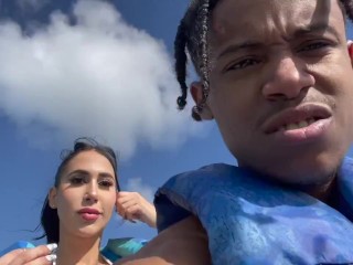 lil d klaps Valerie kay on a jetski