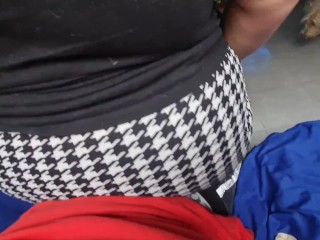 BBW Mature stepmom does Assjob Buttjob with her big ass & sexy skirt