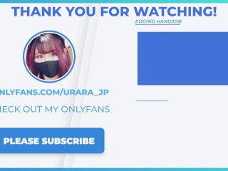 My hand was so tired, so this sub stroked his cock by himself♪ He imagined my hand is a pussy, ...