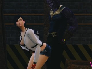 Thanos having hot sex with Tifa Lockhart - WOPA