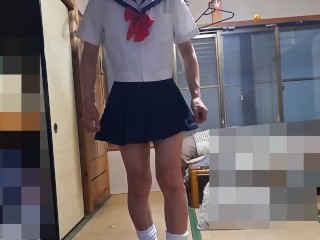 女子校生コス！初めての散歩とオ〇ニー 前編　山知 真変美