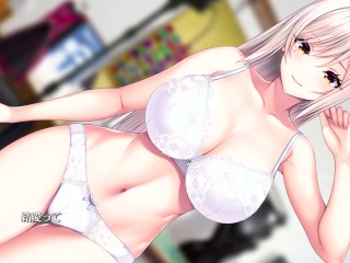 【エロゲー Role player:とろろ姉妹の粘膜ポトレ(体験版)動画4】 バストサイズ測定中にさなちゃんが爆乳を揉ませてくれて…