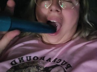 Disabled Girl Plays With Vibrator