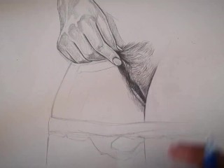 Just like that fuck me, please .Pencil drawing .So sexy beautiful,Missionary loving