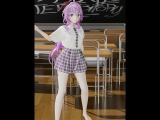 GENSHIN IMPACT GANYU SCHOOL UNIFORM CLASSROOM UNDRESS DANCE 3D VERTICAL SCREEN HENTAI WHITE HAIR