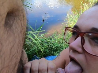 Blowjob Diaries Vol 36. Smokes a blunt while sucking my dick by the river. 