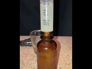 DIY spray cum lube using 5.5 tablespoons of my own cum