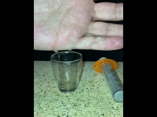 DIY spray cum lube using 5.5 tablespoons of my own cum