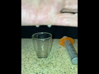 DIY spray cum lube using 5.5 tablespoons of my own cum