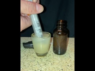 DIY spray cum lube using 5.5 tablespoons of my own cum