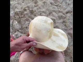 Amateur couple have sex on Greek beach