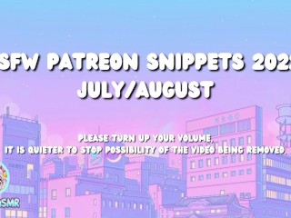 [NSFW] July/August Patreon Collection │Lewd│Moaning│Kissing│Wet