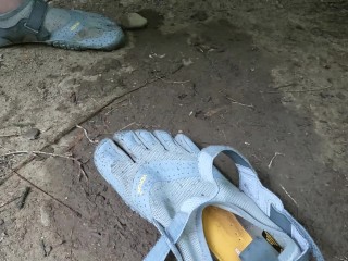 Vibram Fivefingers Coated in Cum