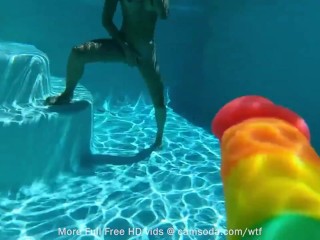 Camsoda - Amateur Teen Masturbates Underwater With Favorite Dildo