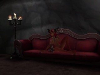 Redhead Elf Rides a Giant Dildo | Warcraft Parody