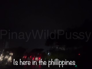 Pinay Wild Pussy On The Road During The Super Typhoon Karding