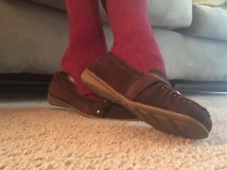 Thigh high socks and loafers Frieda Ann Foot Fetish