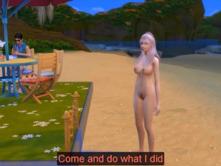 Virgin couple fuck for the first time on a nudist beach