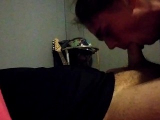 Deepthroating my roomates cock while his GF is at work