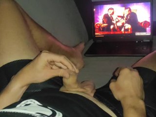 alone, hot masturbation.  watching porn.