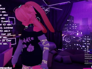 Bunny Girl Plays With Her Vibe Wand And Then Rides Her BoyFriend In VR