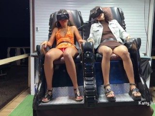 Upskirt Flashing in Public virtual reality with Katty West and Kate Rich