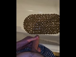 Hot night peeing to the bath POV | 4K