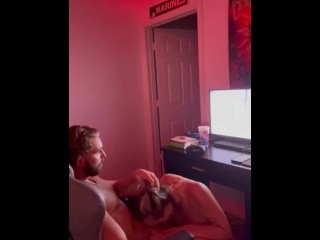 COLLEGE GIRL RIDES BF PLAYING THE GAME! CUCK POV