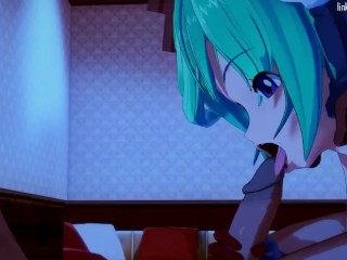 Gunvolt Vtuber Lola makes Producer moving on from Idolmaster cum a lot with her mouth (3D Hentai)