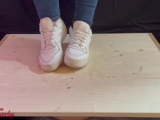 Sneakers Cock Crush & Post Cum Treatment with Penis Board