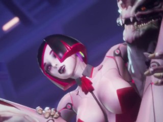 Subverse - Furry monster dragons hot double penetration into robot girl