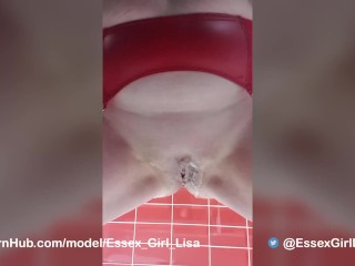 British MILF Lisa close up POV pissing on you