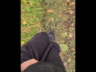 Cute 18 Teen Boy Can't Hold Pee and Desperately Moans while Peeing in Nature. | 4K