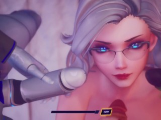 Subverse - Blonde with glasses gets triple facial, furry alien, cyber girl, ship captain