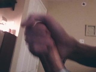 Spitting on my cock for a Cumshot