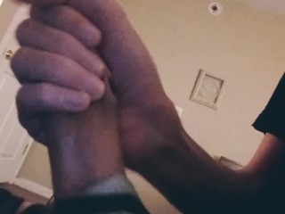 Spitting on my cock for a Cumshot