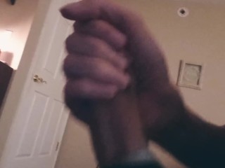 Spitting on my cock for a Cumshot