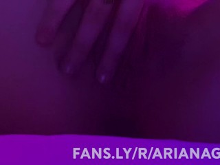 I'm 18 and I masturbate close up for you by the light of the neon moon - Ariana Grof